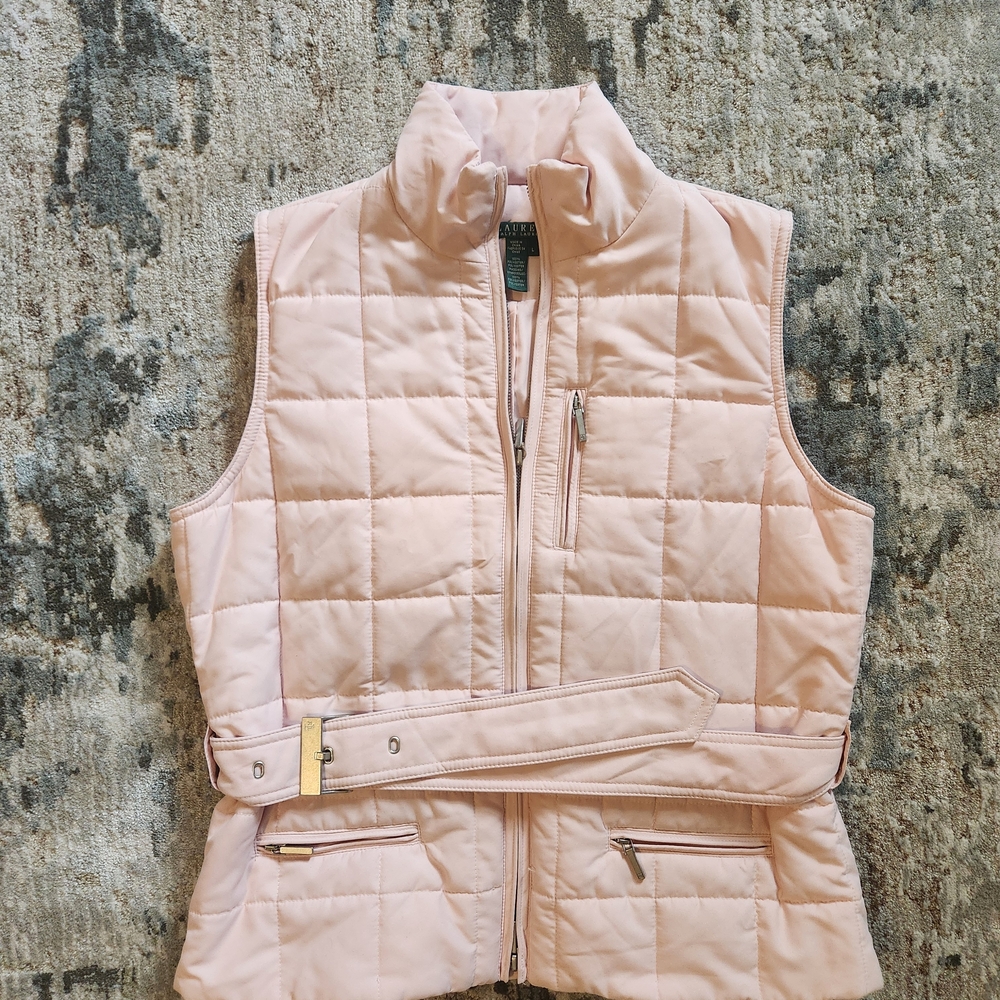Ralph Lauren Pink Quilted Vest